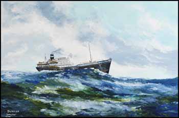 Untitled, Marine Scene by Duncan MacKinnon Crockford sold for $585