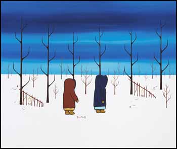 I Think We Hung Them in the Wrong Place by Shirley Cheechoo sold for $819