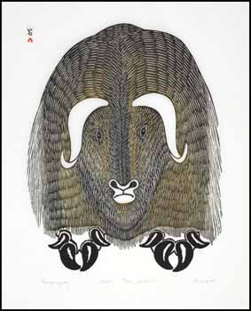 Omingmungjuaq by Kananginak Pootoogook sold for $1,989