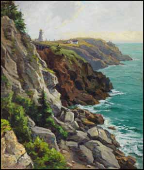 Newfoundland's Rocky Coastline by Gertrude Eleanor Spurr Cutts sold for $1,170