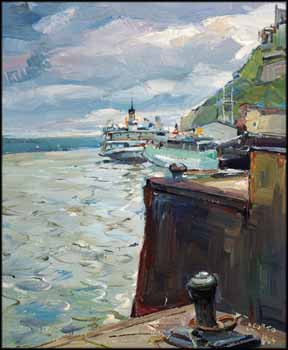 Port Scene, Quebec City by Francesco (Frank) Iacurto sold for $3,245