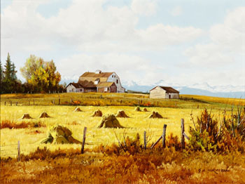 West of Calgary, Harvest by George A. Horvath sold for $625