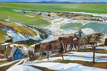 St. Joseph de la Rive, Charlevoix by Paul (Tex) Lecor sold for $15,000