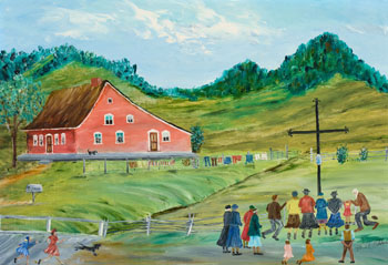Prière à la Croix de chemin by Blanche Bolduc sold for $1,125