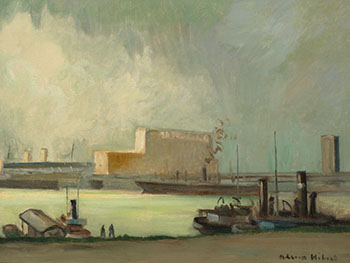 From Mackay Pier, Montreal (Port de Montréal) by Adrien Hébert vendu pour $6,250