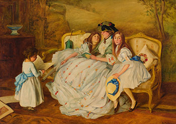 Story Time for the Three Daughters by Henri Beau sold for $3,125