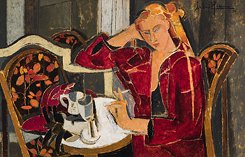 En el Café de la Ópera by Alfredo Roldan sold for $2,250