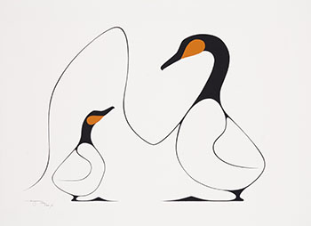 Two Geese by Benjamin Chee Chee vendu pour $11,250