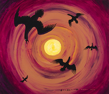 Circling Crows by Carl Ray sold for $2,813