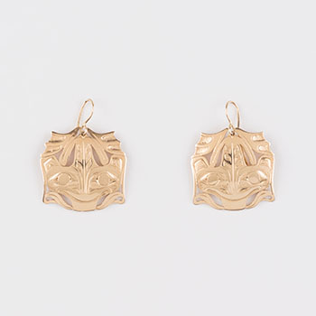 Haida Frog Earrings by Frank Paulson sold for $1,250