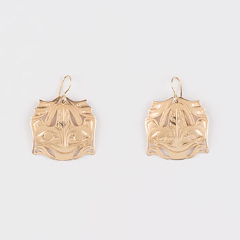 Haida Frog Earrings by Frank Paulson vendu pour $1,250