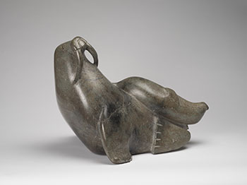 Walrus and Pup by Unidentified Kinngait sold for $1,250