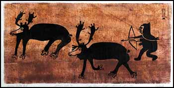 Summer Caribou Hunt by  Kiakshuk sold for $316
