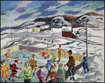 Skating Rink Near Saint-André-Avellin, Québec by Henri Leopold Masson sold for $8,190
