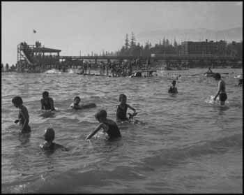 Children at Play in English Bay (Early Vancouver Series) by Karl Huber sold for $875