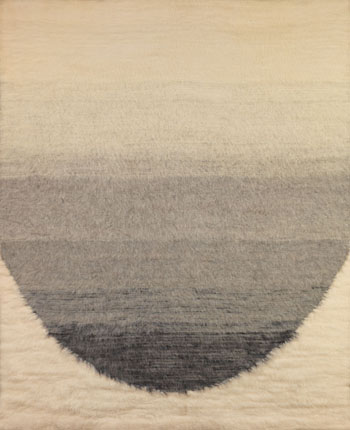 Demi cercle gris dans le blanc by Mariette Rousseau-Vermette sold for $500