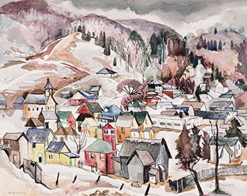 Haliburton Village by Peter Haworth sold for $1,375