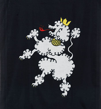 The Poodle Never Begs Except for Meaning (Ghent Scarf) by General Idea sold for $875