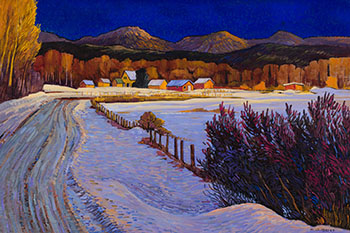 Winter Light - Telkwa, B.C. by Nicholas J. Bott sold for $5,000