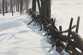Edge of the Wood - White Tailed Deer by Robert Bateman vendu pour $61,250