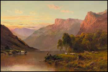 A Rosy June Evening - Loch Katrine by Alfred de Breanski Sr. vendu pour $37,375