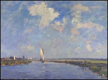 Sailing Yacht on the Thurne by Edward Seago vendu pour $40,250