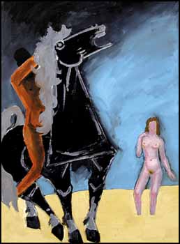 Horse, Rider and Nude by Maqbool Fida Husain vendu pour $46,000