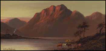 A Golden Evening - Glen Shee by Alfred Fontville de Breanski Jr. vendu pour $4,600