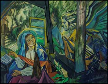 The Annunciation by Zofia (Sophie) Stryjenska sold for $5,850
