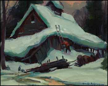 Winter Scene by Emile Albert Gruppé sold for $1,750