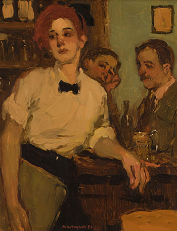 Waitress at the Bar by Milton Kobayashi vendu pour $1,625