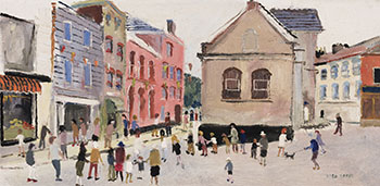 Street Scene by Fred Yates sold for $1,125