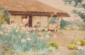 In the Garden by Hiroshi Yoshida sold for $8,125