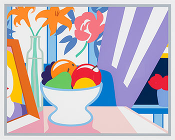 Still Life with Lilies and Mixed Fruit by Tom Wesselmann sold for $11,250