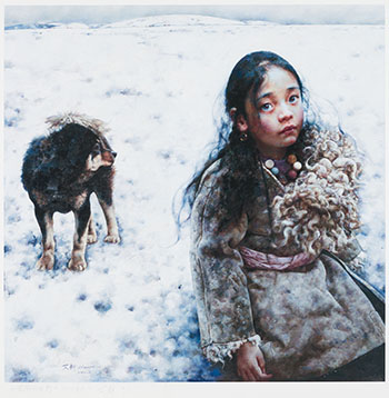 Tibetan Girl by Ai Xuan vendu pour $1,000