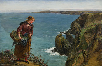 The Samphire Gatherer by James Clarke Hook vendu pour $5,000