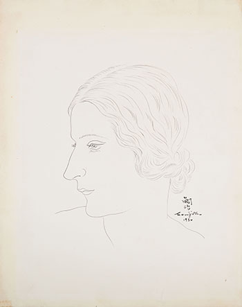 Profil de jeune femme by Léonard Tsuguharu Foujita sold for $11,875