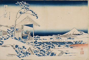 Snowy Morning at Koishikawa by Katsushika Hokusai sold for $25,000