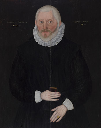 Portrait of Mr. Coxwell of Ablington Manor, Gloucestershire by 17th century English School sold for $2,500