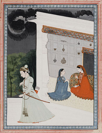 Kangra School, 18th Century, The Dejected Lover by Indian Art sold for $2,500