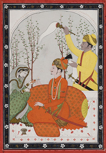 Kangra School, 18th Century, A Prince and his Lover by Indian Art sold for $1,250