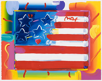 Flag by Peter Max sold for $3,750