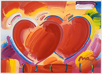 Two Hearts #14 by Peter Max sold for $3,750