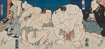 Sumo Wrestlers by Utagawa Kunisada sold for $500