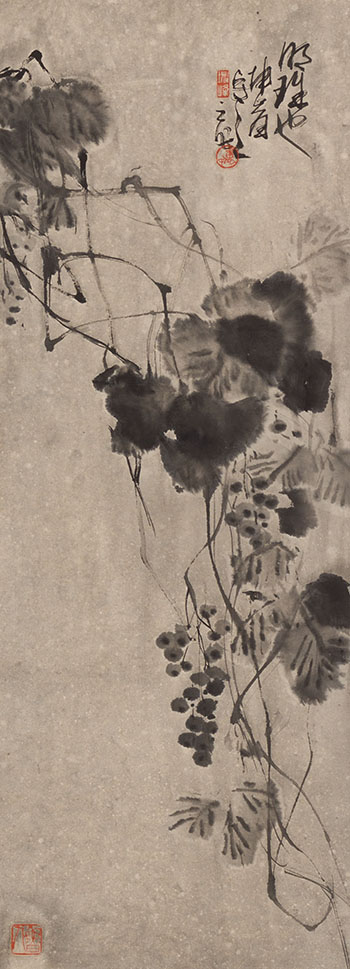 Grapes and Leaves by Kunfeng Lu sold for $1,600