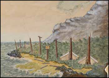 Untitled - Totem Poles by Manner of Emily Carr sold for $633