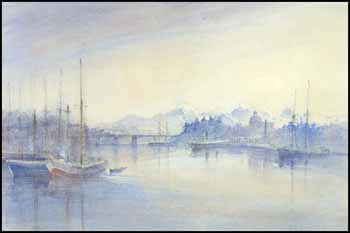 Victoria Harbour with Johnston Street Bridge and the Legislature by 19th Century Canadian School sold for $316