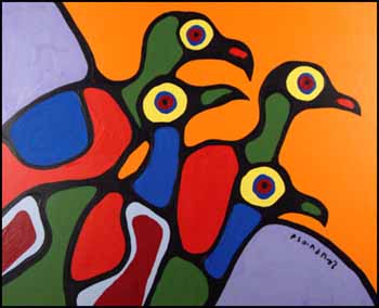 Orange Morning by Norval H. Morrisseau sold for $6,325