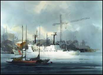 Visit from the U.S. Coast Guard, Esquimalt by Harry Heine vendu pour $3,163