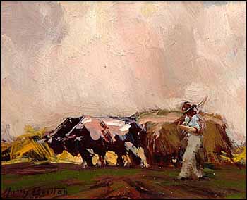 Handling Hay by Harry Britton sold for $4,025